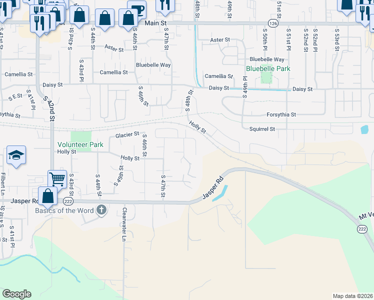 map of restaurants, bars, coffee shops, grocery stores, and more near 721 South 47th Place in Springfield