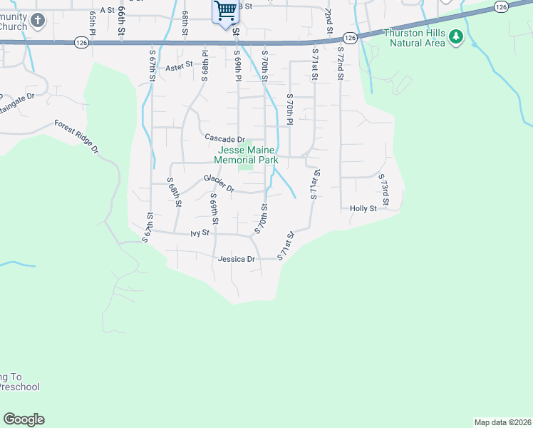 map of restaurants, bars, coffee shops, grocery stores, and more near 836 South 70th Street in Springfield