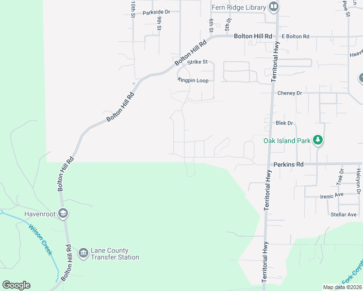 map of restaurants, bars, coffee shops, grocery stores, and more near 24934 Westfield Avenue in Veneta