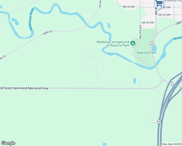 map of restaurants, bars, coffee shops, grocery stores, and more near 865 Goves Way in Madelia