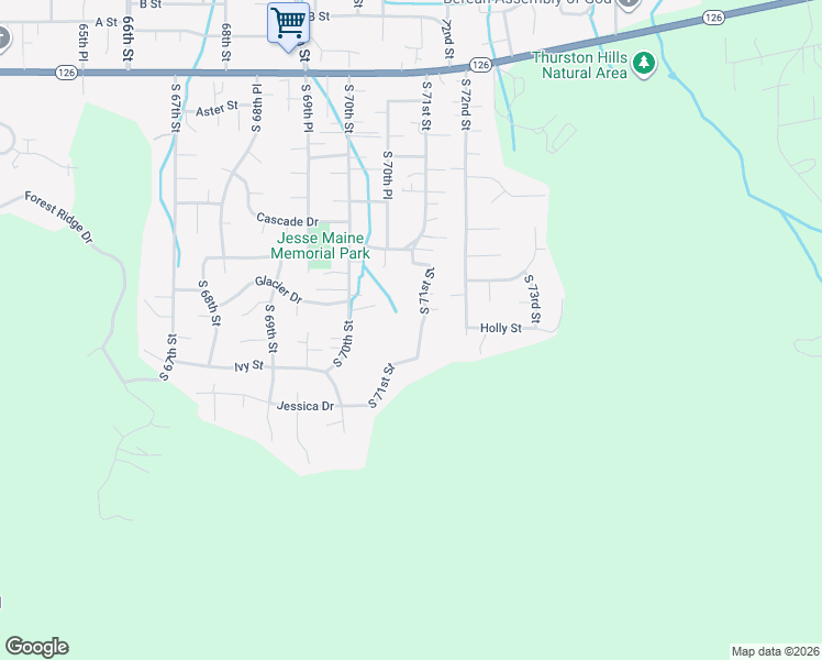 map of restaurants, bars, coffee shops, grocery stores, and more near 834 South 71st Street in Springfield