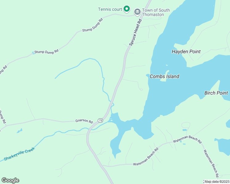 map of restaurants, bars, coffee shops, grocery stores, and more near Maine 73 in South Thomaston