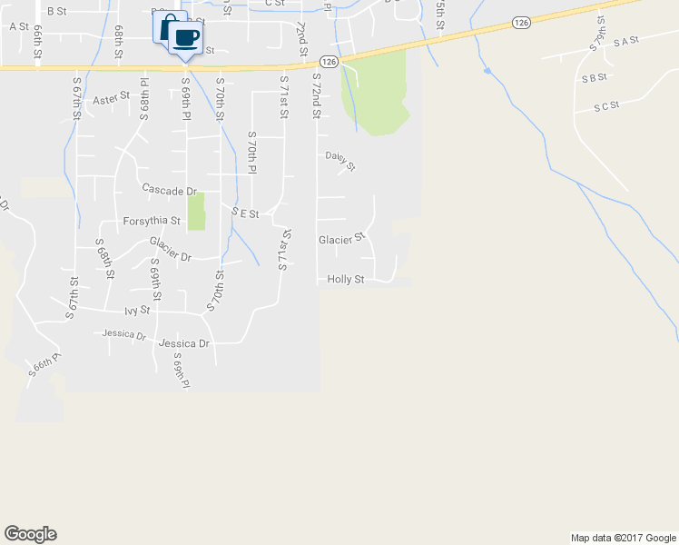map of restaurants, bars, coffee shops, grocery stores, and more near 7228 Holly Street in Springfield