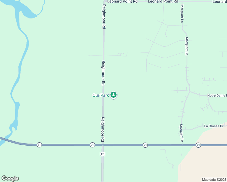 map of restaurants, bars, coffee shops, grocery stores, and more near 4048 Reighmoor Rd in Omro