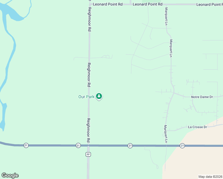 map of restaurants, bars, coffee shops, grocery stores, and more near 4048 Reighmoor Road in Omro