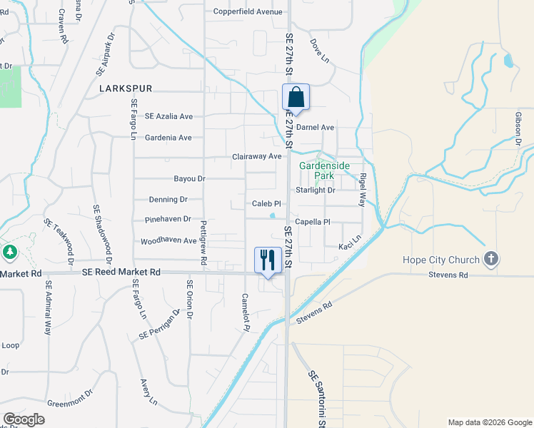 map of restaurants, bars, coffee shops, grocery stores, and more near 21187 Caleb Place in Bend