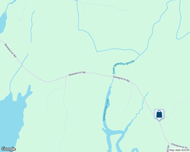 map of restaurants, bars, coffee shops, grocery stores, and more near 332 Sheepscot Road in Newcastle