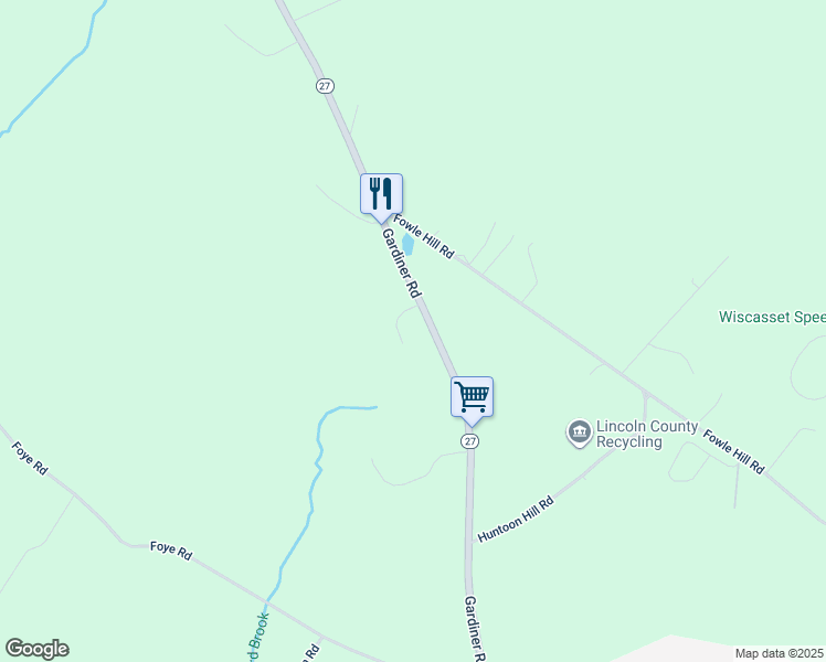 map of restaurants, bars, coffee shops, grocery stores, and more near 524 Gardiner Road in Wiscasset