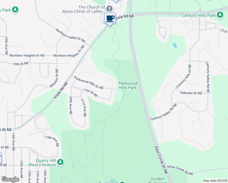 map of restaurants, bars, coffee shops, grocery stores, and more near 1734 22nd Avenue Northeast in Rochester
