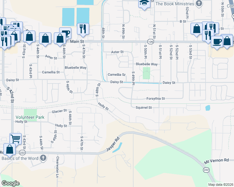 map of restaurants, bars, coffee shops, grocery stores, and more near 4865 Elderberry Loop in Springfield