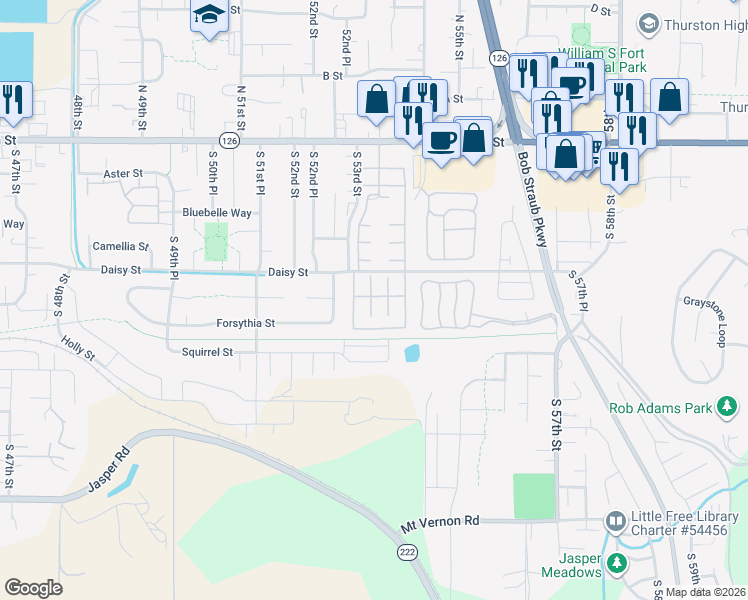 map of restaurants, bars, coffee shops, grocery stores, and more near 112 Colony Drive in Springfield