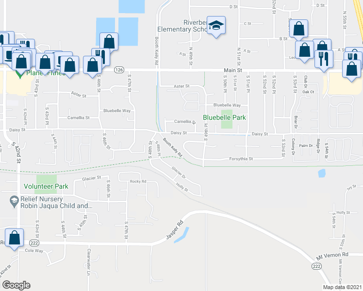 map of restaurants, bars, coffee shops, grocery stores, and more near 4848 Elderberry Loop in Springfield