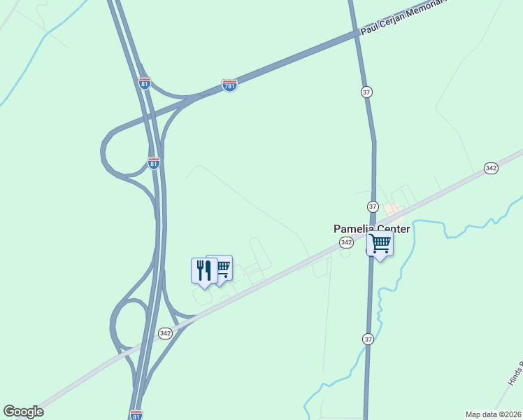 map of restaurants, bars, coffee shops, grocery stores, and more near 26005 Liberty Avenue in Watertown