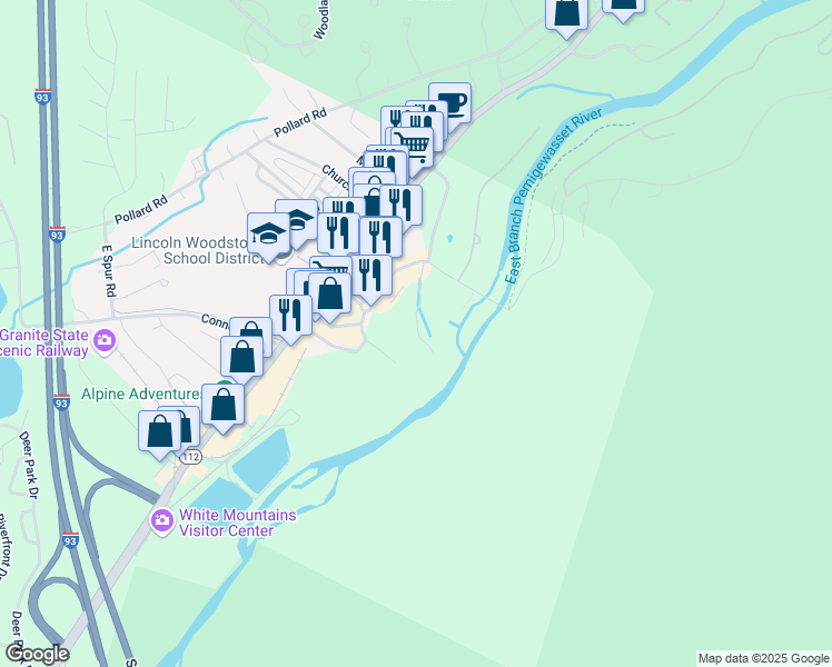 map of restaurants, bars, coffee shops, grocery stores, and more near 22 South Mountain Drive in Lincoln