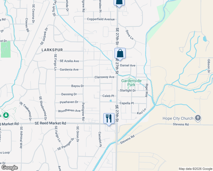 map of restaurants, bars, coffee shops, grocery stores, and more near 21196 Ritz Place in Bend