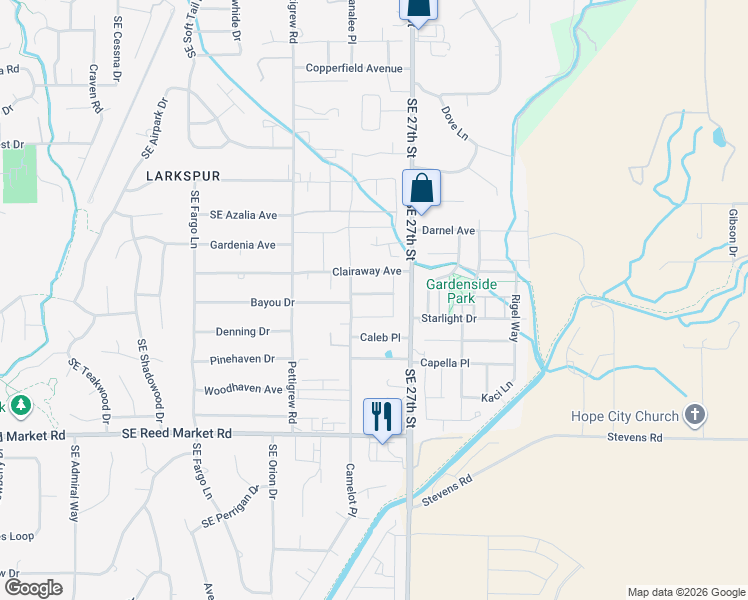 map of restaurants, bars, coffee shops, grocery stores, and more near 21196 Ritz Place in Bend