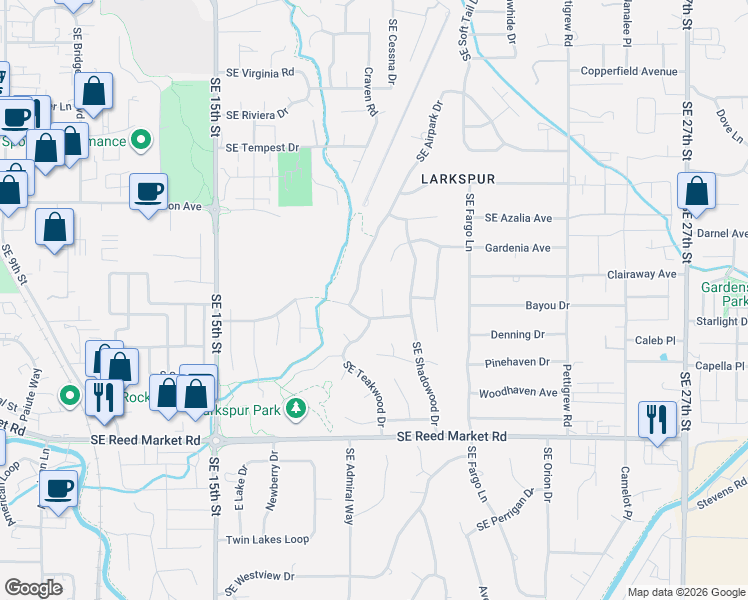 map of restaurants, bars, coffee shops, grocery stores, and more near 934 Southeast Sunwood Court in Bend
