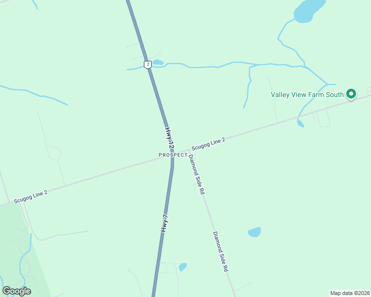 map of restaurants, bars, coffee shops, grocery stores, and more near 1201 Scugog Line 2 in Scugog