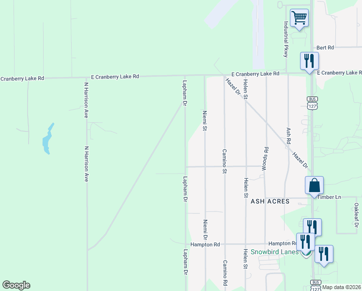 map of restaurants, bars, coffee shops, grocery stores, and more near 3771-3943 Lapham Drive in Harrison