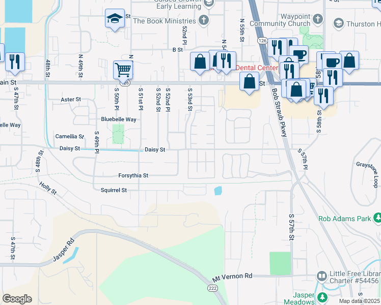 map of restaurants, bars, coffee shops, grocery stores, and more near 112 Colony Drive in Springfield