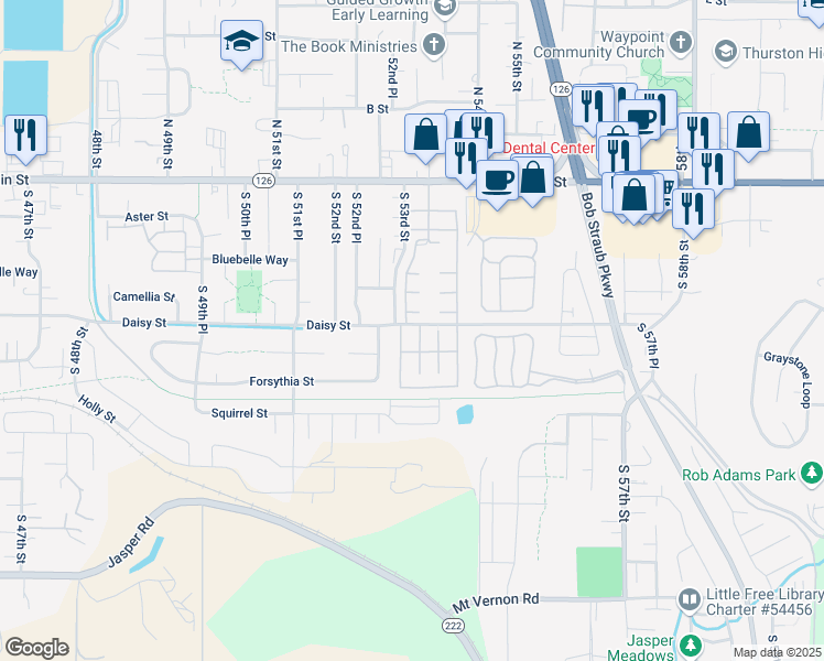 map of restaurants, bars, coffee shops, grocery stores, and more near 112 Colony Drive in Springfield