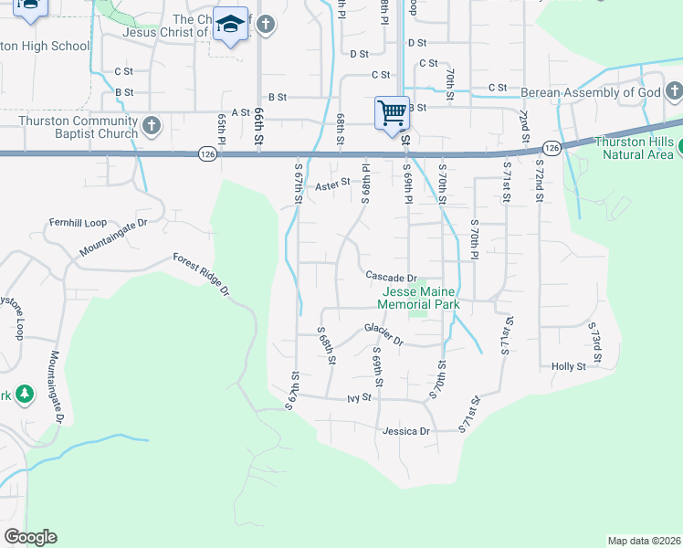 map of restaurants, bars, coffee shops, grocery stores, and more near 509 South 68th Place in Springfield