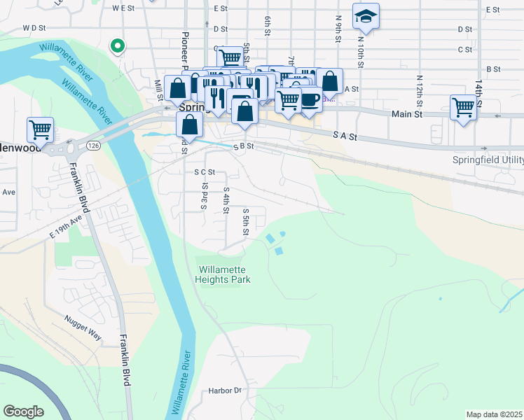 map of restaurants, bars, coffee shops, grocery stores, and more near 657 Quarry Road in Springfield
