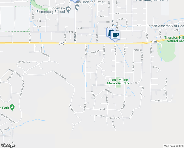 map of restaurants, bars, coffee shops, grocery stores, and more near 531 South 67th Street in Springfield