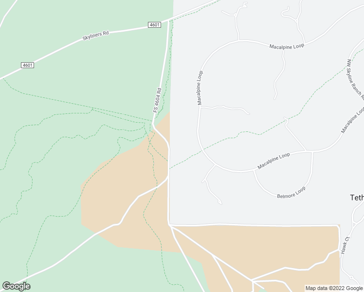 map of restaurants, bars, coffee shops, grocery stores, and more near 18780 Macalpine Loop in Bend