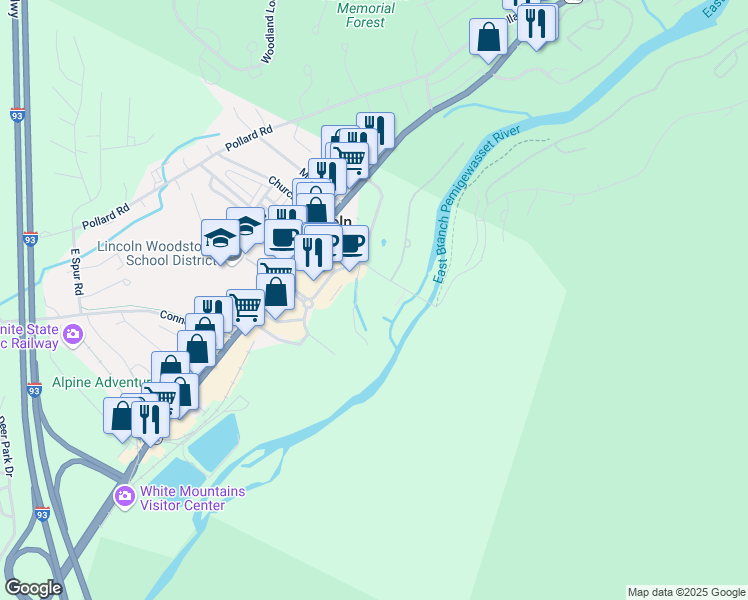 map of restaurants, bars, coffee shops, grocery stores, and more near 22 South Mountain Drive in Lincoln