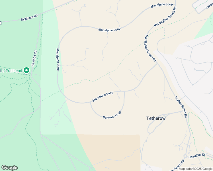 map of restaurants, bars, coffee shops, grocery stores, and more near 18665 Macalpine Loop in Bend