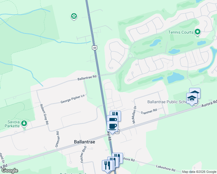 map of restaurants, bars, coffee shops, grocery stores, and more near 27 Joiner Circle in Whitchurch-Stouffville