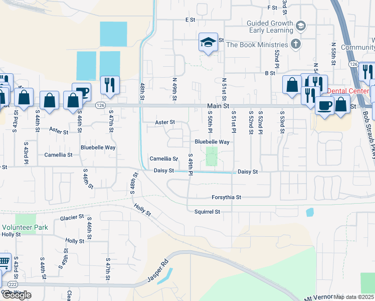 map of restaurants, bars, coffee shops, grocery stores, and more near 72 South 49th Place in Springfield