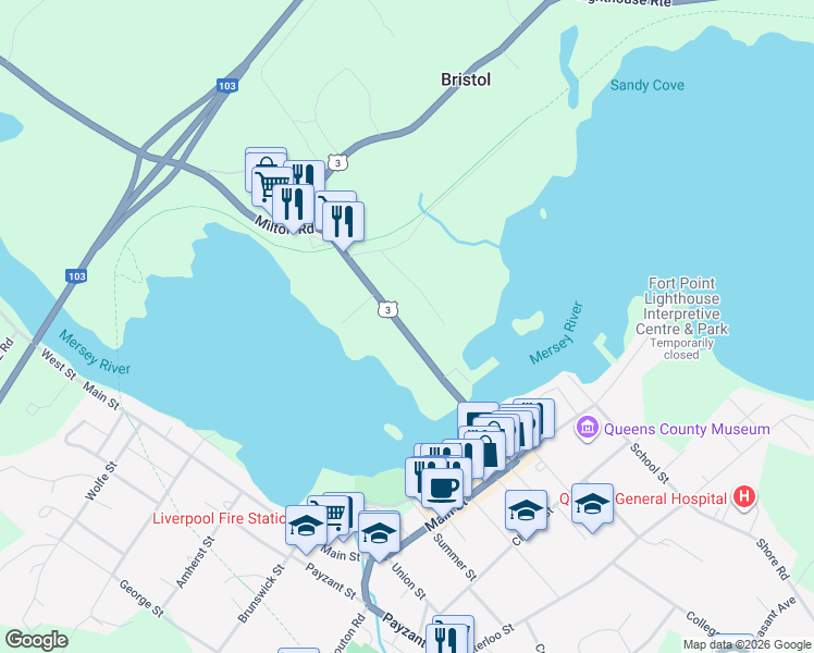 map of restaurants, bars, coffee shops, grocery stores, and more near 70 Nova Scotia Trunk 3 in Brooklyn