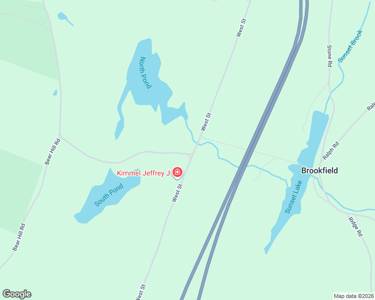 map of restaurants, bars, coffee shops, grocery stores, and more near 1081 West Street in Brookfield
