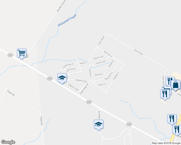 map of restaurants, bars, coffee shops, grocery stores, and more near 26138 Hooded Court in Calcium