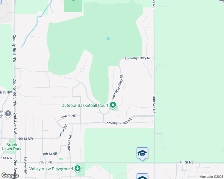 map of restaurants, bars, coffee shops, grocery stores, and more near 855 Somerby Parkway Northeast in Byron