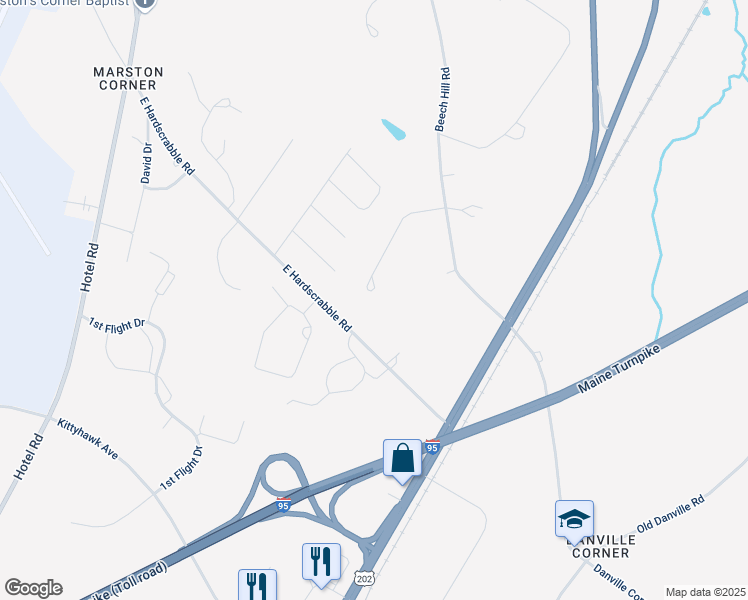 map of restaurants, bars, coffee shops, grocery stores, and more near 104 Jennifer Drive in Auburn