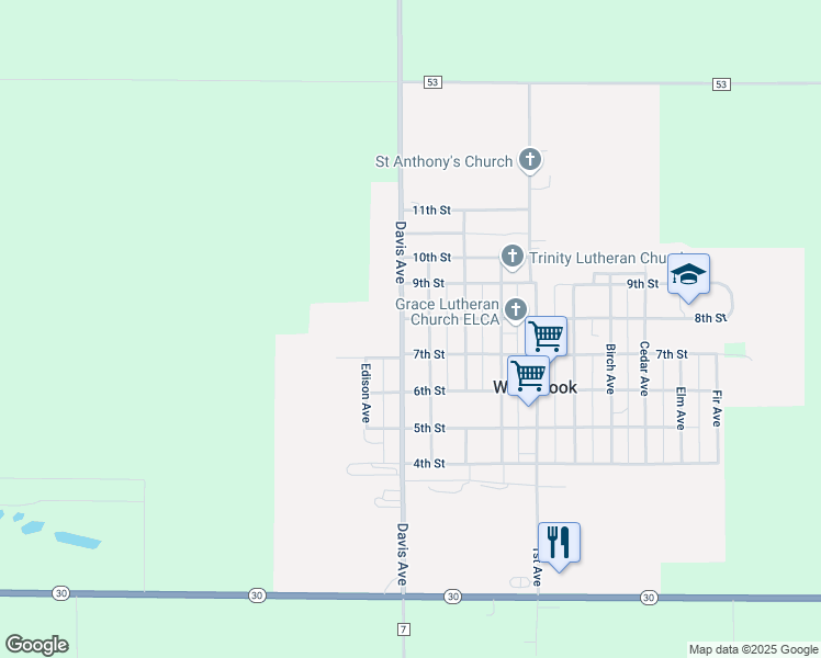 map of restaurants, bars, coffee shops, grocery stores, and more near 822 Columbus Avenue in Westbrook