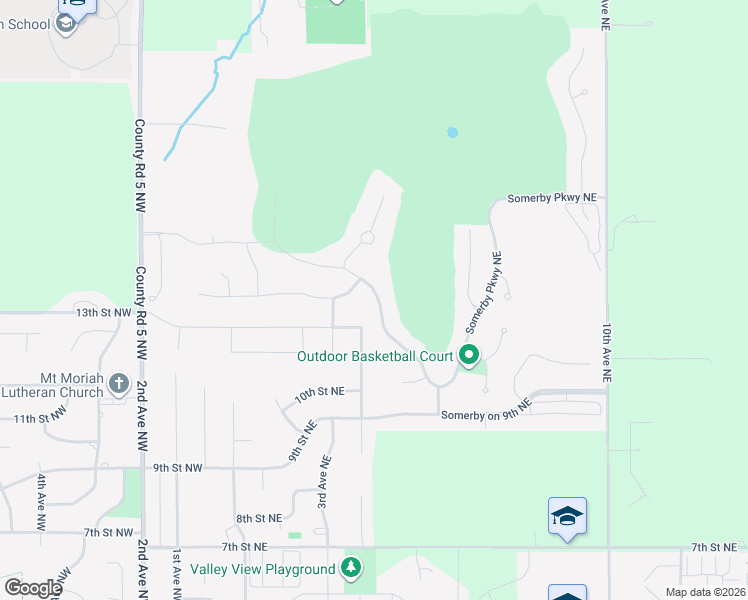 map of restaurants, bars, coffee shops, grocery stores, and more near 563 Somerby Parkway Northeast in Byron