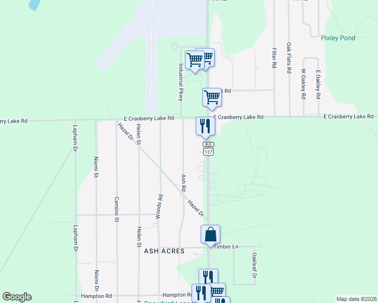 map of restaurants, bars, coffee shops, grocery stores, and more near 3902 Ash Road in Harrison