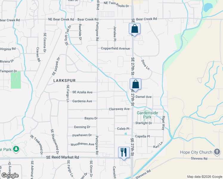 map of restaurants, bars, coffee shops, grocery stores, and more near 61804 Daly Estates Drive in Bend