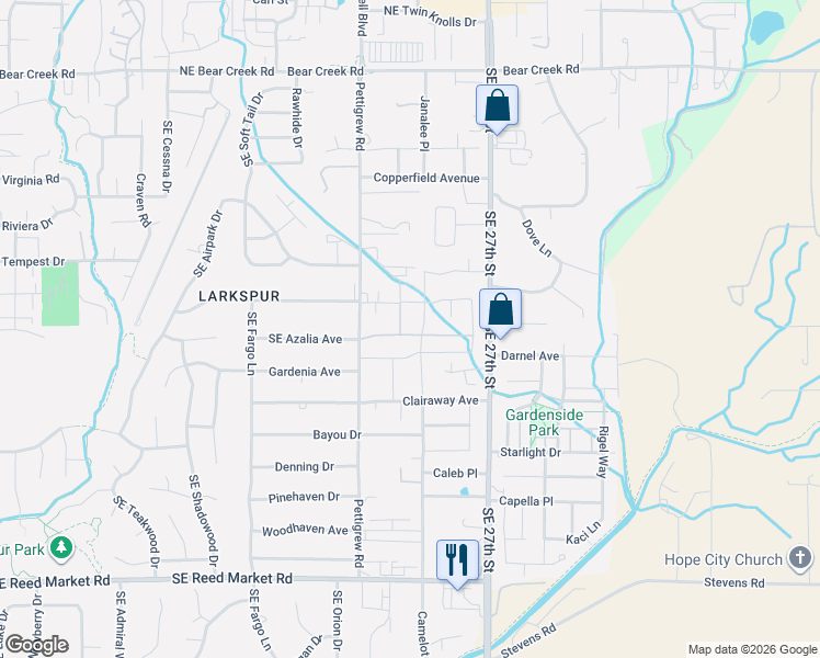 map of restaurants, bars, coffee shops, grocery stores, and more near 61804 Daly Estates Drive in Bend