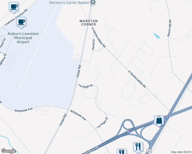 map of restaurants, bars, coffee shops, grocery stores, and more near 30 Tailwind Court in Auburn