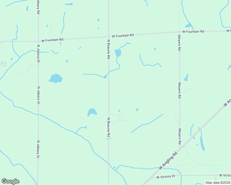 map of restaurants, bars, coffee shops, grocery stores, and more near 4616-5198 North Beaune Road in Ludington