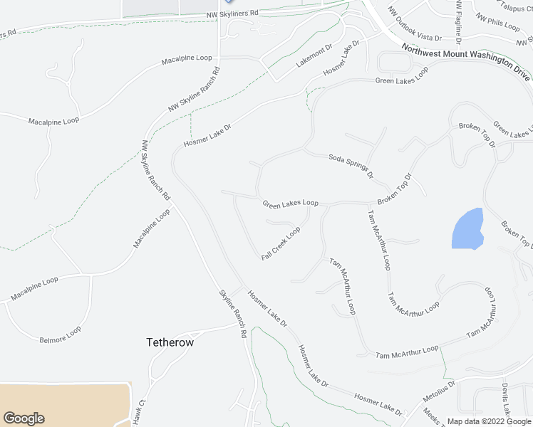 map of restaurants, bars, coffee shops, grocery stores, and more near 19270 Goose Creek Court in Bend