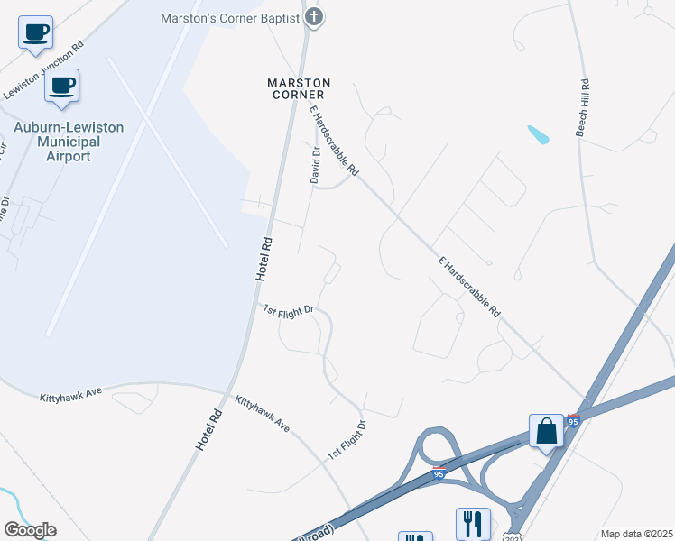 map of restaurants, bars, coffee shops, grocery stores, and more near 30 Tailwind Court in Auburn