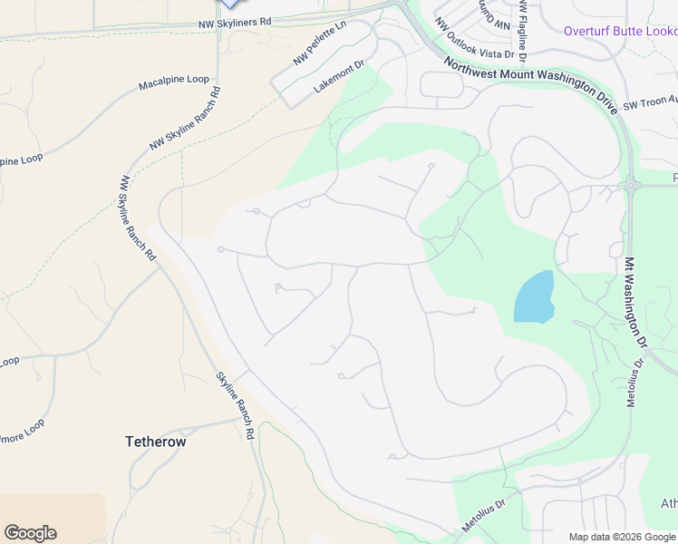 map of restaurants, bars, coffee shops, grocery stores, and more near 62029 Fall Creek Loop in Bend
