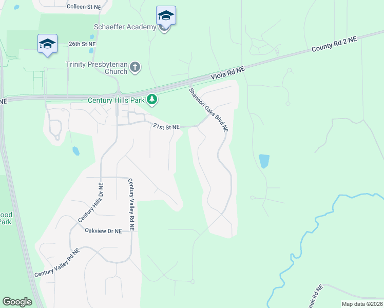 map of restaurants, bars, coffee shops, grocery stores, and more near 2021 Kerry Drive Northeast in Rochester