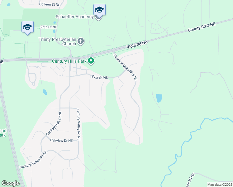 map of restaurants, bars, coffee shops, grocery stores, and more near 2021 Kerry Drive Northeast in Rochester